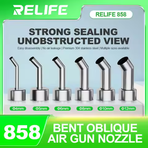 RELIFE 858 Heat Air Gun Nozzle 857DW+/706W+/8786D+/859D+/850A/850A+/850D series instruments 45° angl