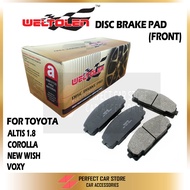 WELTOLEN Brake Pad Front for PB2274 / DB8375 - Toyota Altis ZZE ZRE Wish ZGE20 RAV 4 ACA30