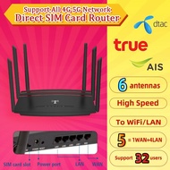 4G/5G Router6เสา เราเตอร์6เสาใส่ซิม 300Mbps รองรับ4G 5G  รองการใช้งานสูงสุด 32 อุปกรณ