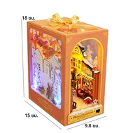 DIY Book Nook Kit ชุดตุ๊กตาจิ๋วสําหรับผู้ใหญ่และวัยรุ่นของขวัญคริสต์มาส Booknook Bookend Alley รุ่นส
