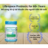 Life Space 60+ Probiotic Probiotic Probiotic Probiotics supplement 15 Billion Beneficial Bacteria for people over 60 years old (Box of 60 capsules)