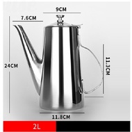 EnchantedEmporium 100 Stainless Steel High Body Tea Pot  with Long Nose - Water Kettle -  Coffee Pot