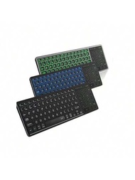 7種顏色背光無線鍵盤,具有觸控板數字鍵盤,支援windows Ios系統,可充電無線鍵盤(黑色)