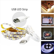 5V LED Strip Lighting 5Meter White USB Cable Tape Lamp for LED monitor TV PC Background Lighting