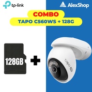 Tapo C560WS + 128Gb Card, Super Sharp AI Face Detection Camera, 360 Rotation, Starlight Night Color