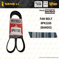 PERODUA AXIA/ BEZZA 1.0-BANDO 6PK1155-ALTERNATOR FAN BELT/ AIR COND BELT/ V BELT