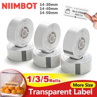 NIIIMBOT Transparent Label Paper Compatible with D11/D110/D101 Label Printer