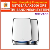 Netgear Orbi Whole Home Tri-Band Mesh WiFi 6 System (RBK852)AX6000 - 2 Pack RBK852-100EUS