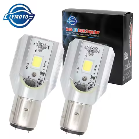 1PCS Motorcycle Headlight BA20D H6 LED Bulb COB Chip Moto Motorbike ATV BA20D Led Headlamp Fog Lamp