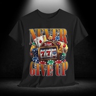 Casino Slot Machine T-Shirt Gambling Lucky 777 Tee Vegas Poker Chips Gift Gambler Humor Apparel Funn