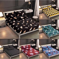 SN_#2 Premium Quality Bedsheet 4in1 King Queen/2in1 Single Cotton Fitted Bedsheet Set Cadar Getah Ke