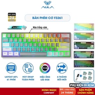AULA F3261 Mechanical Gaming Keyboard Layout 60% Support Hotswap RGB Led Wired USB TYPE C for MAC WI