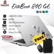 HP EliteBook 840 G6 14" FHD - Intel Core i5-8250U CPU @ 1.80GHz 8GB DDR4 RAM, 256GB SSD W11P
