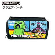 MINECRAFT筆袋日本版 Mine craft 筆袋化妝袋 (BLACK) 多用途袋文具化妝袋小物 多功能鉛筆袋 平行進口