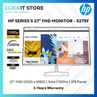 HP Series 5 27-inch FHD Monitor - 527sf | FHD (1920 x 1080 @ 100 Hz) IPS , 5ms , VGA/HDMI |