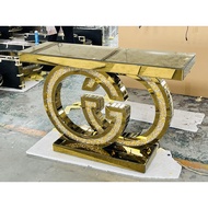 [PREORDER] LUXURY CONSOLE TABLE ENTRYWAY CONSOLE TABLE GLASS CONSOLE TABLE GUCCI
