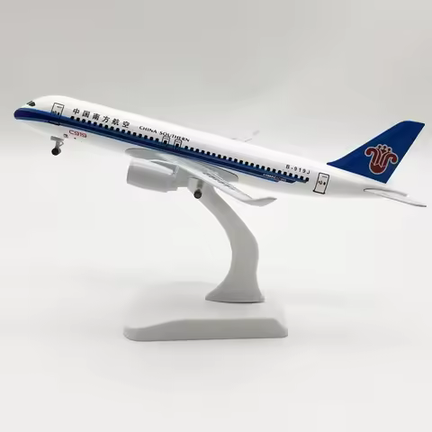 20cm 1/400 Scale Model China Southern Airways C919 Passenger Aircraft Metal Diecast Airplane Model K