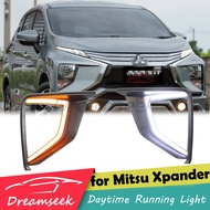 Pair LED DRL For Mitsubishi Xpander 2017-2021 Xpander Cross 2017-2021 Daytime Running Light Fog Lamp