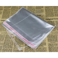 100pcs 【12x19(16+3)cm 】Self Adhesive Transparent OPP Plastic Bag | Beg Plastik Lutsinar Pelekat