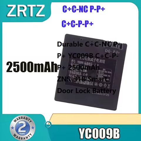 Durable C+C-NC P-P+ YC009B C+C-P-P+ 2500mAh ZNS-31B Smart Door Lock Battery