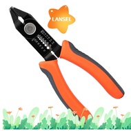 LANSEL Crimping Tool, Orange High Carbon Steel Wire Stripper, Durable Lightweight Hand Tool Electricians