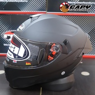 หมวกกันน็อค หมวกกันน็อก real helmet รุ่น Falcon มีแว่นกันแดด สปอยเลอร์หลัง ดำด้าน ดำเงา สีดำเงา XL