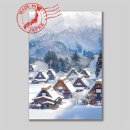 日本風景明信片・白川鄉、岐阜・日本製造・送禮、書寫、裝飾