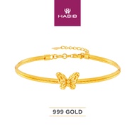 HABIB 999/24K Yellow Gold Bangle (Butterfly) 9GB00021024