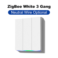 GIRIER Tuya Smart ZigBee Wall Switch WiFi Smart Button Light Switch 1/2/3/4 Gang No Capacitor Needed