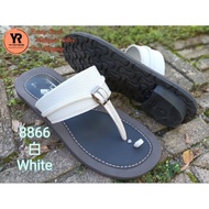 Men's Capal traditional 8866 liteweight plus size black white / chappal dewasa