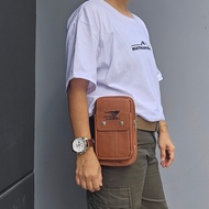 2 in 1 กระเป๋าคาดเข็มขัด มีสายสพาย ใส่ของได้เยอะ สายปรับสั้นยาวได้ หนังPU กันน้ำอย่างดี แบรนด