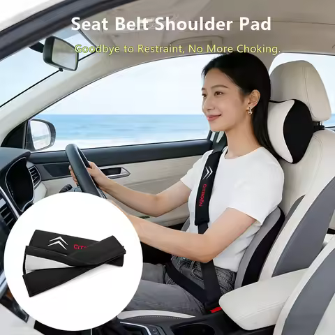 Car Seat Belt Cover Styling Cotton Safety Shoulder Protector For Citroen C1 C3 C4 C5 C6 2CV VTS Pica