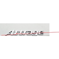 Attrage embossed lettering is pasted on the back of Mitsubishi Attrage