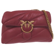 近全新 PINKO BABY LOVE CLASSIC 絎縫 P212F1903 鏈條單肩包 金五金 羊皮 波爾多RED1844 [二手] PINKO