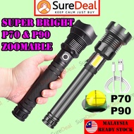 SUREDEAL P70 P90 Cob Flashlight Torchlight Tactical Light Rechargeable LED Outdoor Camping Fishing H
