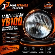 YB100 YB 100 HEADLIGHT YB100 FRONT REFLECTOR YB 100 CHROME ROCK WING