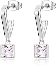 S'Agapõ Luce SCE39 Collection Women's Steel Earrings 22 mm Stainless Steel Crystals, 22mm, Stainless