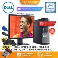 DELL OPTIPLEX 9010SFF FULL SET [ UP TO 32GB RAM AND 512GB SSD] 19 INCH DELL MONITOR / WINDOWS 10 PRO