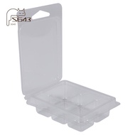 100 Packs Wax Melt Clamshells Molds Square, 6 Cavity Clear Plastic Cube Tray for Candle-Making & Soa