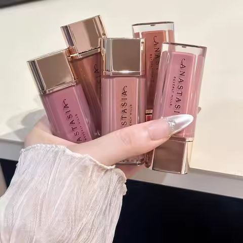 Matte Peachy Nude Lip Glaze Non Stick Cup Waterproof Long Lasting Hydrating 4 Colors Lipstick Korean