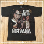 [ NIRVANA ] Kurt Cobain OVP original Bootleg tag Handred percent Cotton เสื้อวง เสื้อร๊อค เสื้อวินเทจ papamama vintage เสื้อยืดผ้าฝ้าย