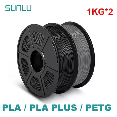 SUNLU 2KG 3D PLA/PETG/PLA PLUS/Clear Filament 1.75mm 2Roll 1KG 3D Printer Neatly Wound 3D Filament f