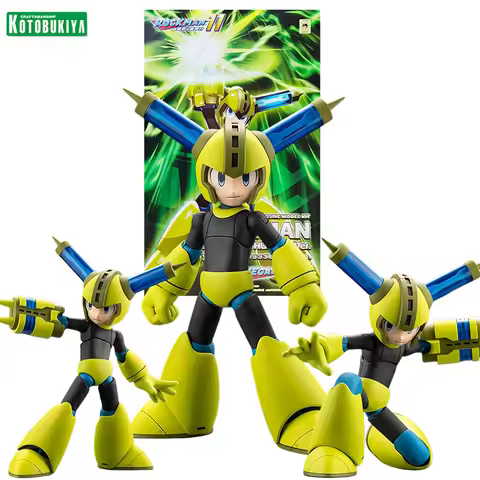 Kotobukiya Mega Man 11 FUSE MAN Scramble Thunder Action Figures KP753 ROCKMAN Plastic Model Kit Anim