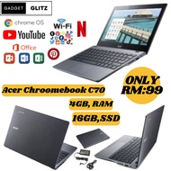 (Play Store) ACER CHROMEBOOK  C740 CHROMEBOOK PLAYSTORE/4GB/RAM/16GB SSD