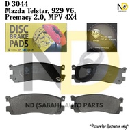 MAZDA TELSTAR / 929 V6 / PREMACY 2.0 / MPV 4X4 D3044 REAR BRAKE PAD