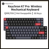 Original Keychron K7 Pro Wireless Mechanical Keyboard ultra-thin Low Profile Keyboard 65% Layout QMK/VIA Programmable