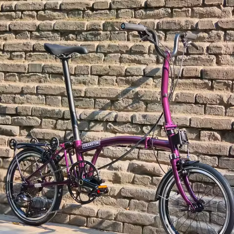 CRANSTON Lightweight 20 Inch 9 Speed Folding Bike CRMO Tri Fold Frame Dual V-Brake Portable 406 Whee