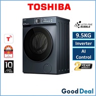 Toshiba TW-T21BU105UWM 9.5KG Front Loading Inverter Mesin Basuh Washing Machine