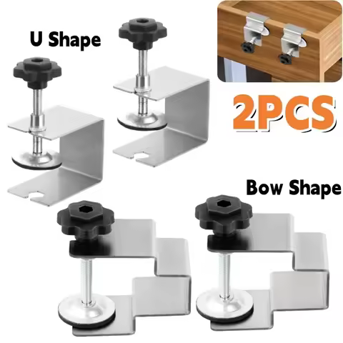 2Pcs Woodworking Jig Cabinet Tool Steel Drawer Front Installation Clamps Drawer Panel Clips Hand Too