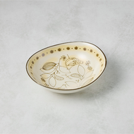日本澤藍美濃燒 - 芬蘭花紋橢圓碗 - 兩款任選 (17.2 cm)